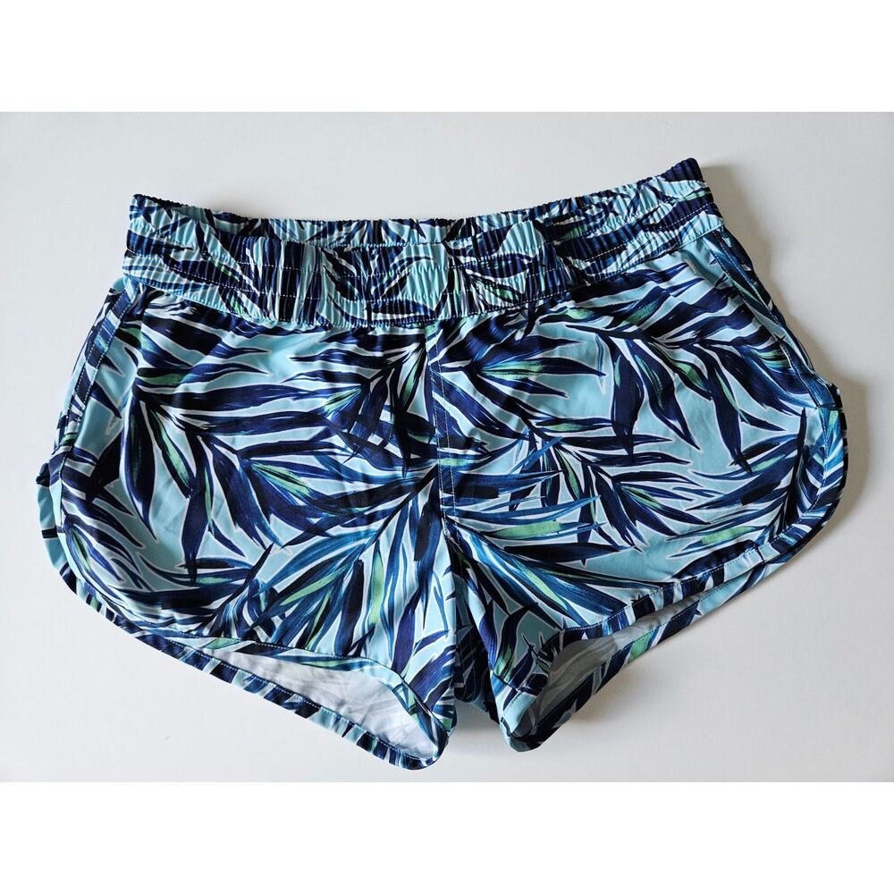 Hurley Blue Green Floral Jungle Board Swim Summer Beach Shorts Size M